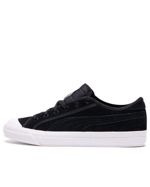 PUMA Black Capri Suede Low Tops Retro Casual Skateboarding Shoes for men