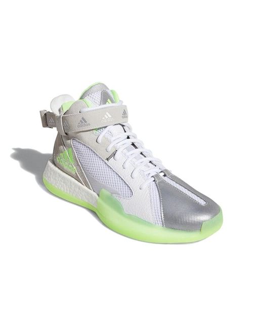 Adidas White Posterize Vintage Basketball Shoes for men