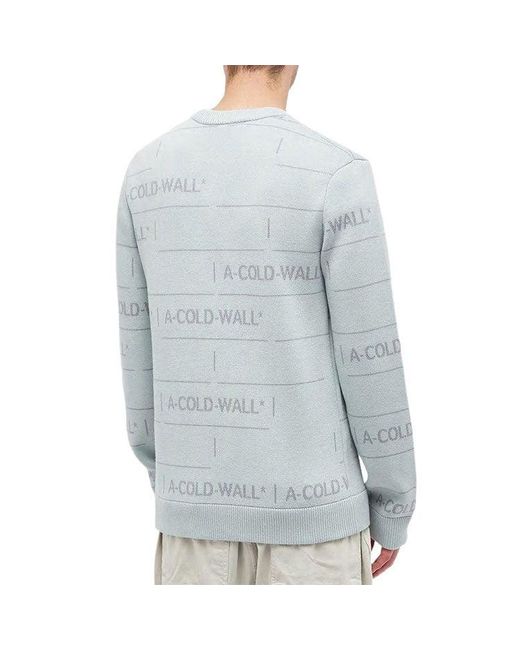 A_COLD_WALL* Blue Chain Jacquard Knit Sweaters 'Ice' for men