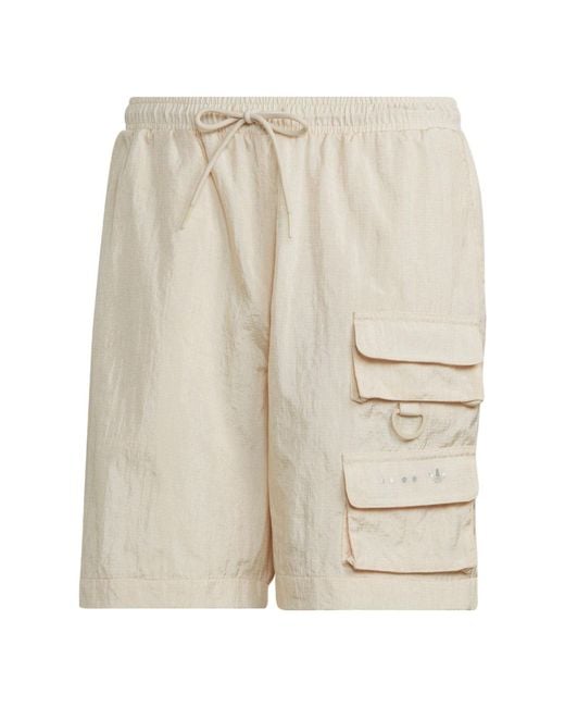 Adidas Natural Originals Solid Color Casual Sports Shorts for men