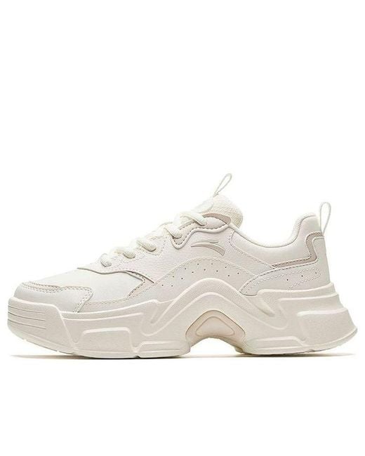 Anta White (Wmns) Platform Leather 'Ivory'