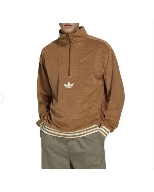 Adidas Brown Originals Funnel Velour for men