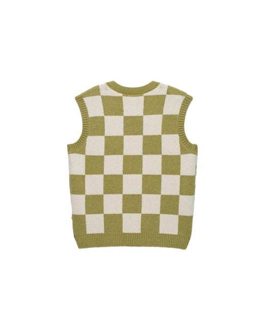 Vans Green (Wmns) Courtyard Checker Sweater Vest