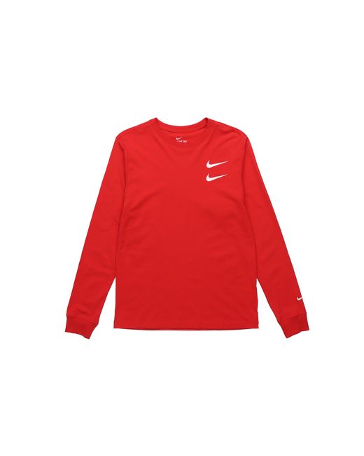 Nike Red Printing Round Neck Long Sleeves T-Shirt for men