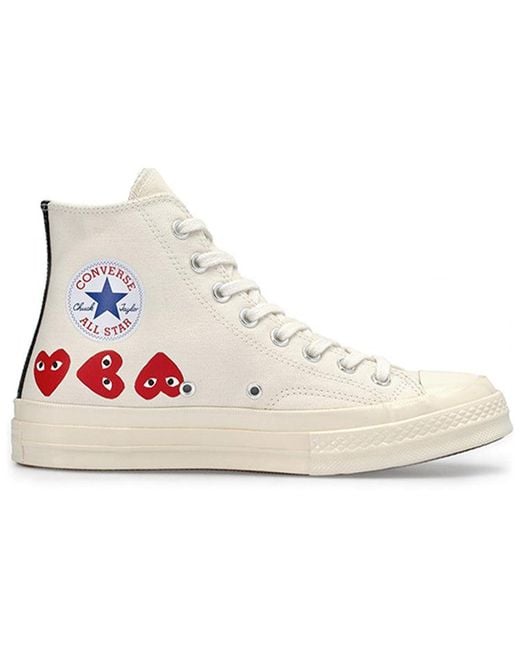 Converse Pink X Comme Des Garcons Play Chuck 70 Hi Top 'Multi Heart' for men