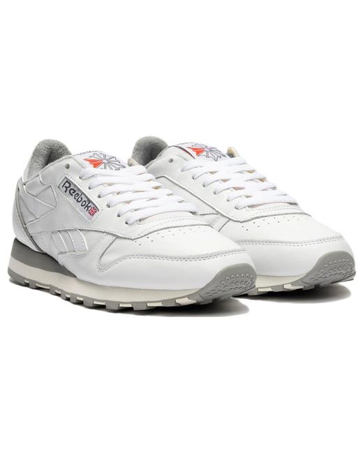Reebok White Classic Leather Footwear /chalk/solid Gray Gy9877 for men