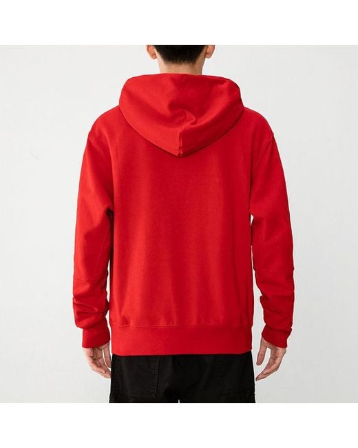Nike Red Woven Label Logo Sports Hooded Jacket for men