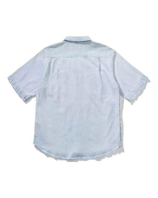 Drew House Blue Lightweight Denim Shirt 'Light' for men