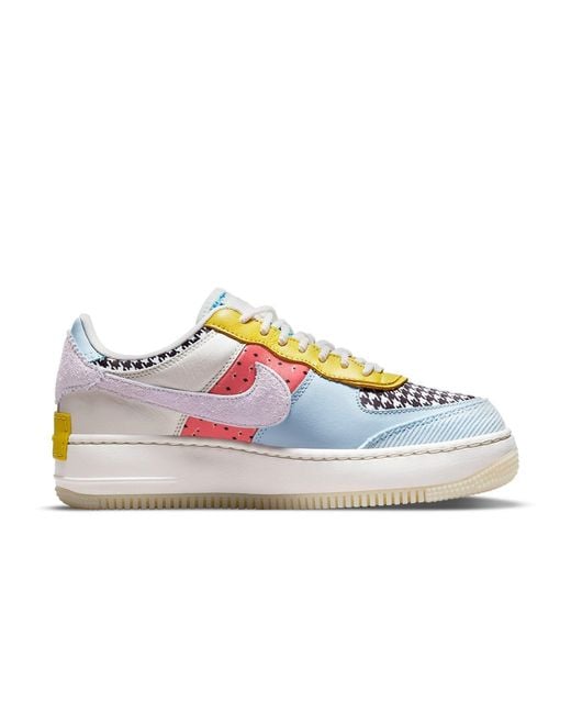Nike White (Wmns) Air Force 1 Shadow 'Patchwork'