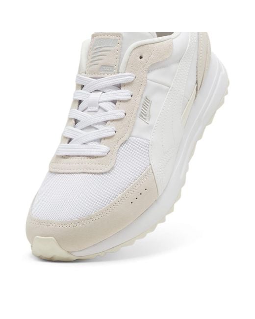 PUMA White Road Rider Suede Vapor' for men