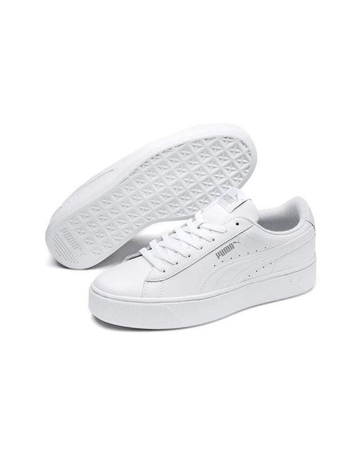 PUMA White (Wmns) Vikky Stacked L