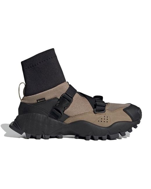 Adidas Black Ah-05 Hi See U Later Gore-Tex Shoes 'Tech Khaki Core' for men