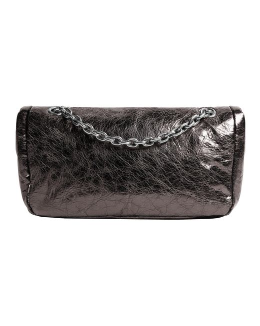 Balenciaga Black (Wmns) Monaco Small Chain Bag Metallized 'Dark'