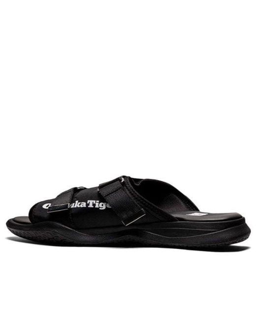 Onitsuka Tiger Black Ohbori Slider Stylish Sports Sandals for men