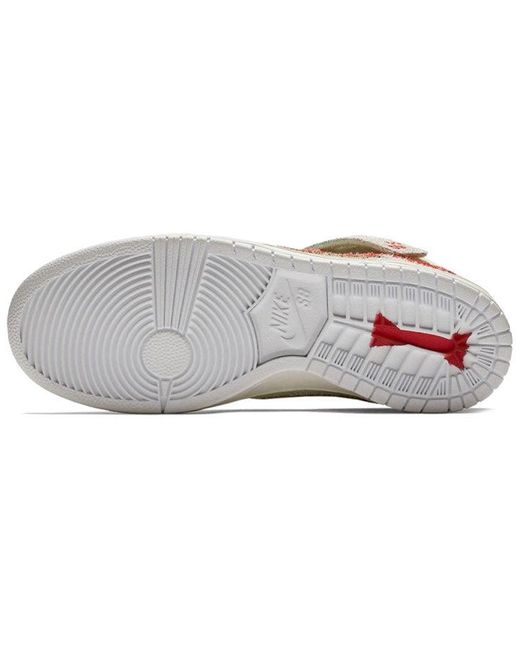 Nike White Sb Dunk Mid Widow' for men