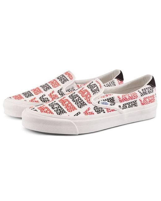 Vans Pink Slip-On 59 Lx 'Racing Logo Checkerboard' for men