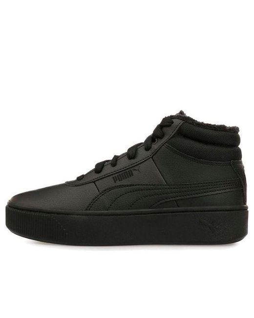 PUMA Black (Wmns) Vikky Stacked Mid Wtr Shoes