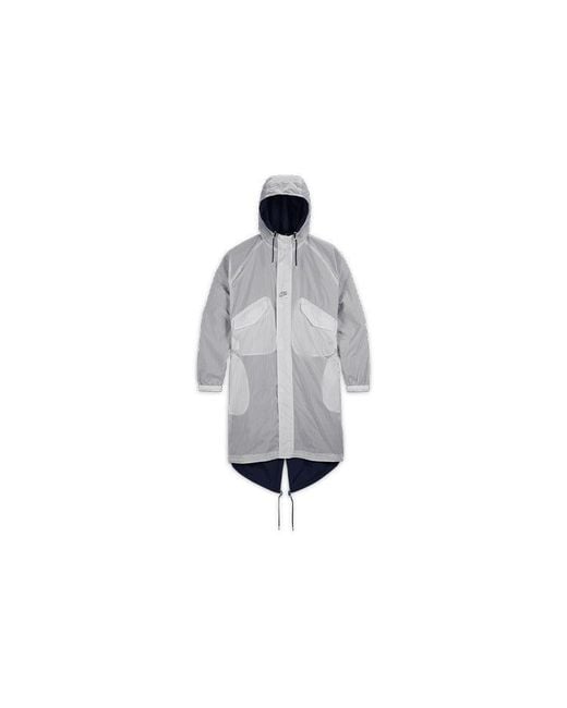 Nike Blue Air X Kim Jones Crossover Reversible Mid-Length Hooded Jacket Us Edition