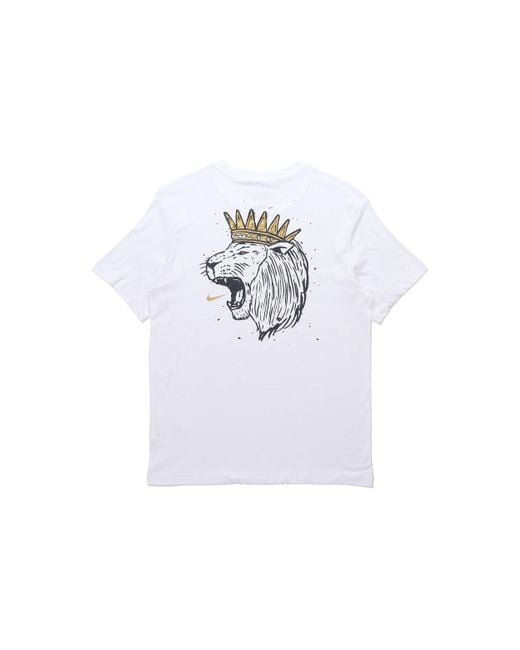Nike White As Nk Dry Lbj Ssnl Logo Tee for men