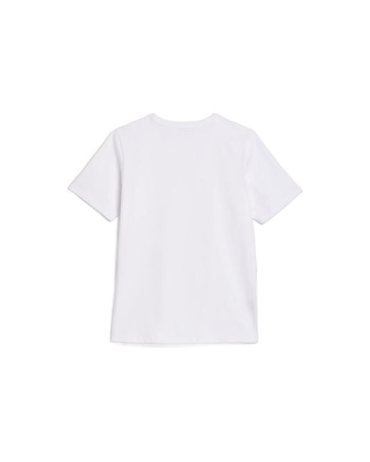 Adidas White Originals Solid Color Chest Pocket Round Neck Casual Short Sleeve for men