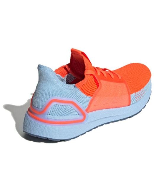 Adidas Blue Ultraboost 19 'Solar Glow' for men
