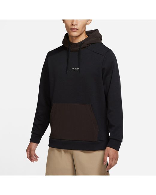 Nike Black Dri-Fit Solid Color Knit Pullover Training Sports for men