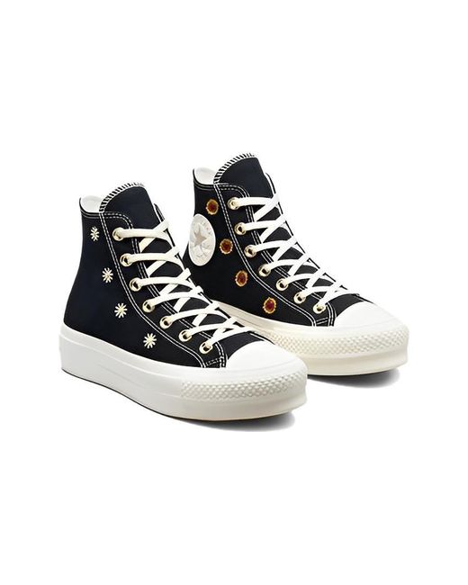 Converse Black (Wmns) Chuck Taylor All Star Lift Platform High 'Festival Florals'