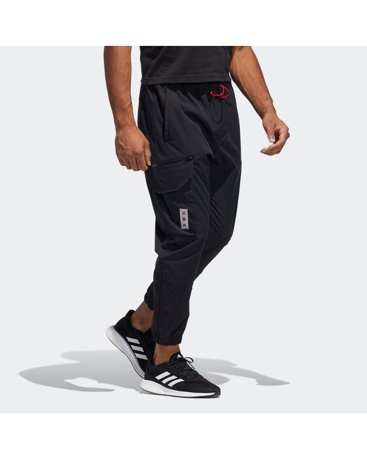 Adidas Black Limited Side Pocket Lacing Bundle Feet Sports Pants/Trousers/Joggers for men