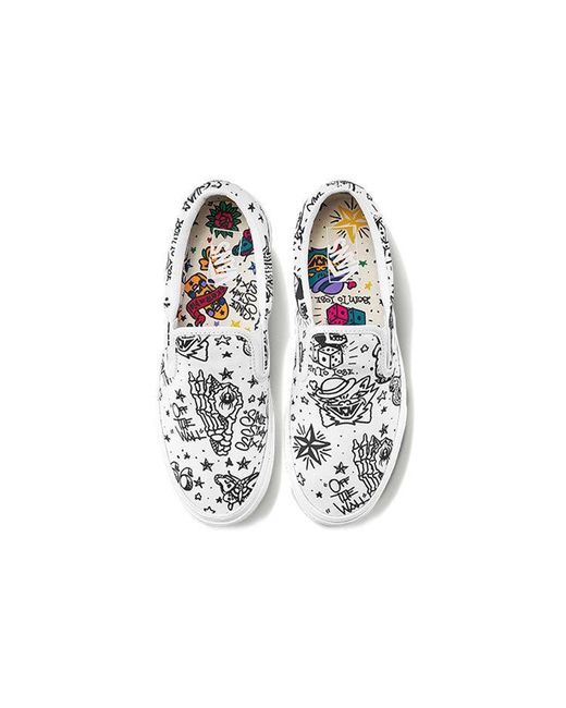 Vans White Classic Slip-On 'U-Color' for men