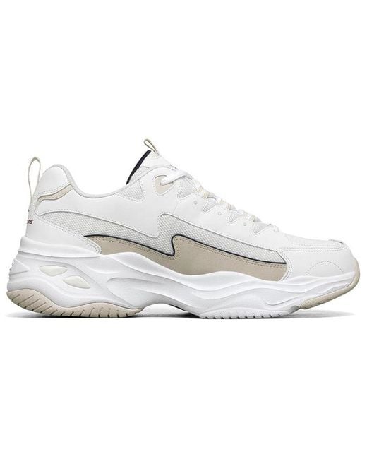 Skechers White D'Lites 4.0 Low-Top Daddy Shoes for men