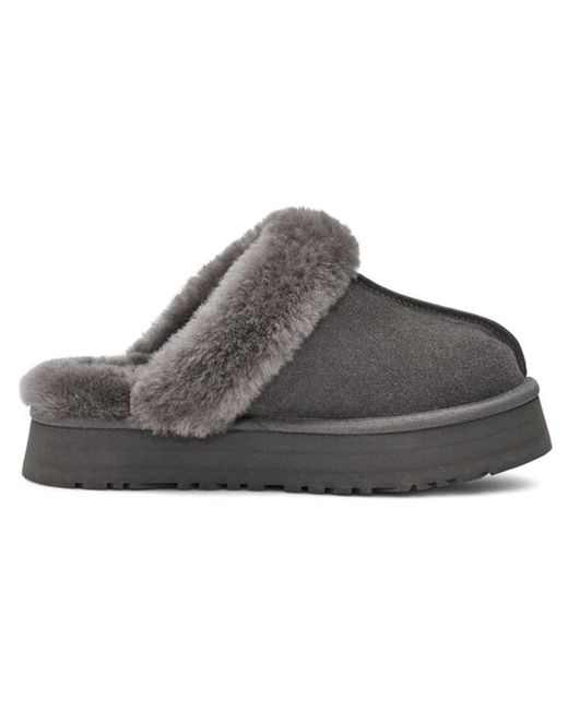 Ugg Gray (Wmns) Disquette Fluff Slippers