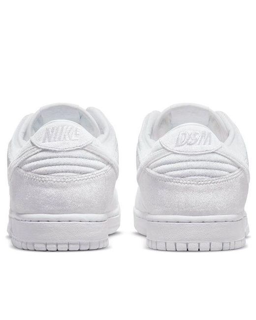 Nike White X Dover Street Market Dunk Low Velvet' for men