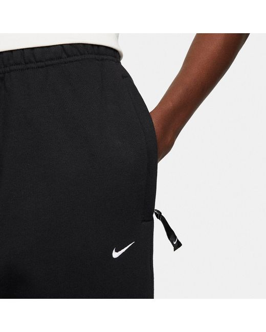 Nike Black Solo Swoosh Fleece Trousers for men