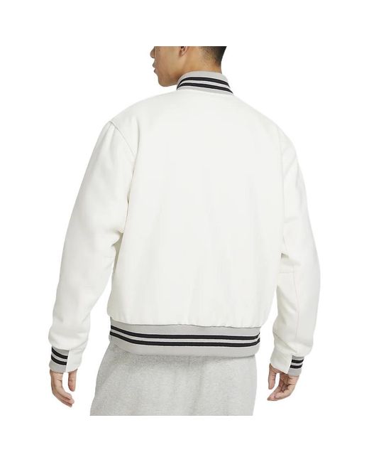 Nike White Varsity Jacket for men
