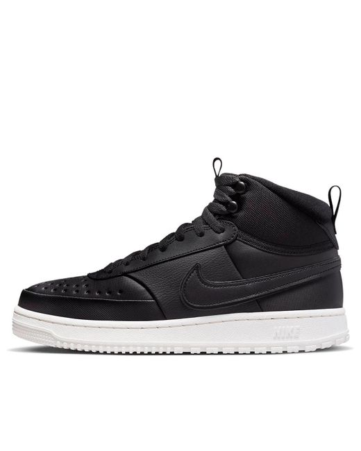 Nike Black Court Vision Mid Winter Phantom' for men