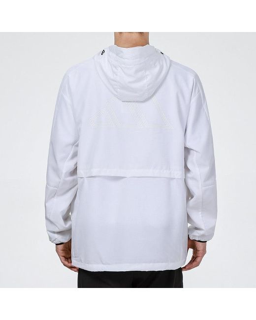 Adidas Blue St Wv Newblock Casual Sports Breathable Hooded Jacket for men