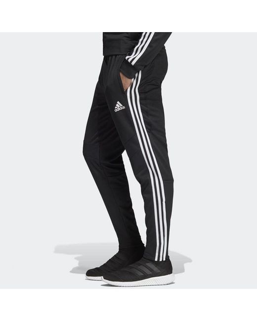 Adidas Black Tiro19 Tr Pnt Applique Football Sports Long Pants for men