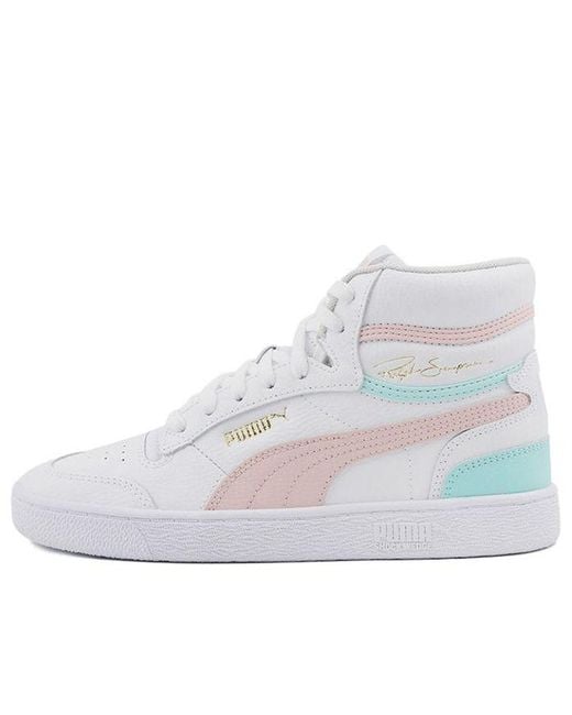 PUMA White Ralph Sampson Mid K Mid-Top Sneakers for men