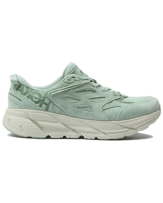 Hoka One One Blue Clifton L Suede 'Smoke' for men