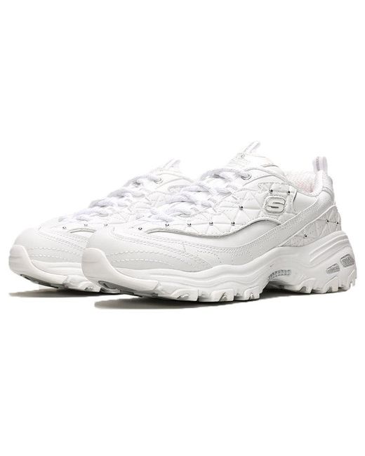 Skechers White (Wmns) D'Lites Glamour Feels Low/Dad Shoes Gs
