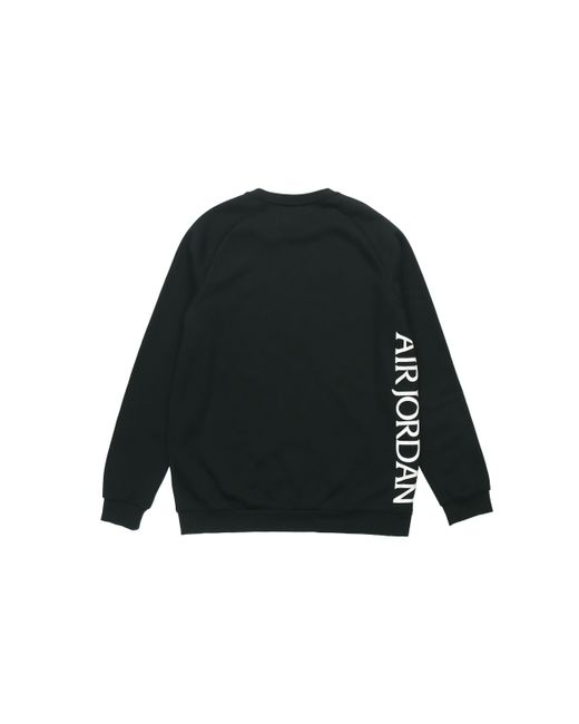 Nike Black Jordan Air Flying Printing Knit Round Neck Pullover for men