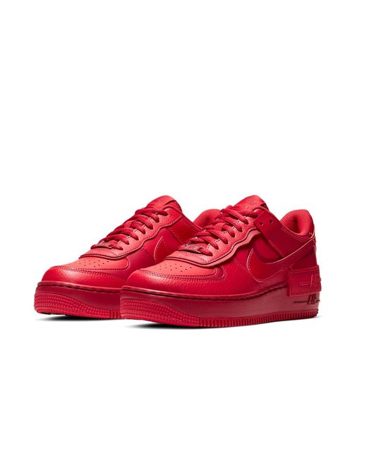 Nike Red (Wmns) Air Force 1 Shadow 'Triple'
