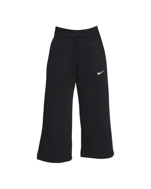 Nike Black (Wmns) Phoenix Fleece High-Waisted Cropped Sweatpants