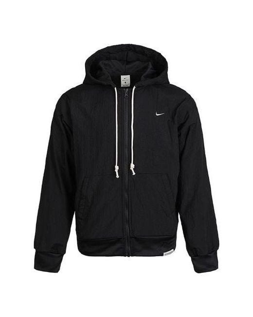 Nike Black Standard Issue Zip Hooded Jacket for men