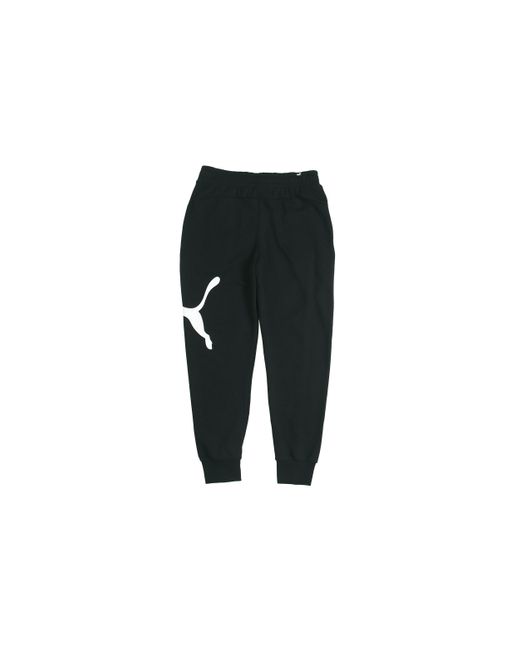 PUMA Black Big Logo Graphic Pants for men