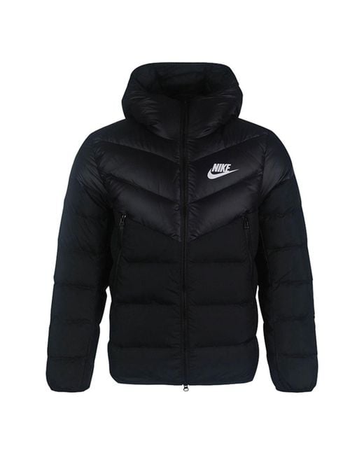 Nike Blue Sportswear Down Fill Sports Hooded Down Jacket for men