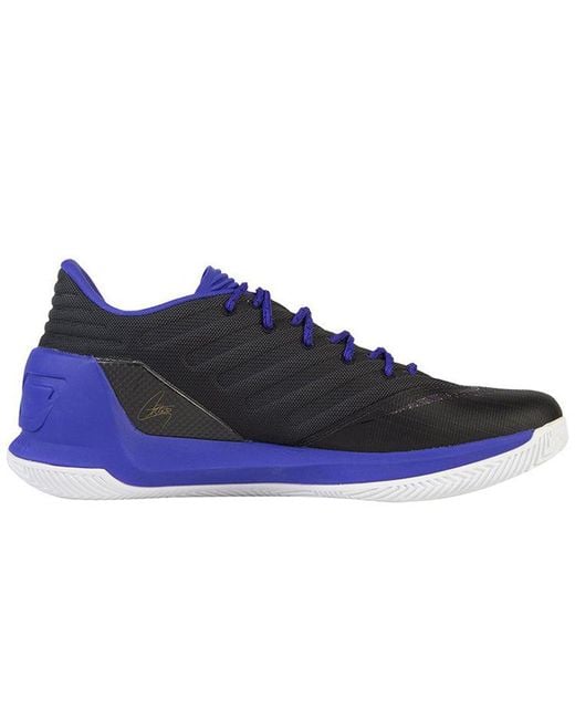 Under Armour Blue Curry 3 Low 'Anthracite' for men