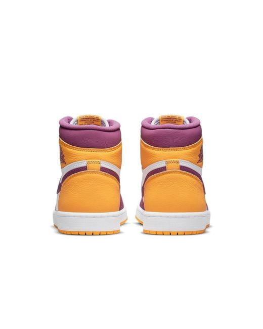 Nike Purple Air Jordan 1 Retro High Og Shoes In Yellow, for men