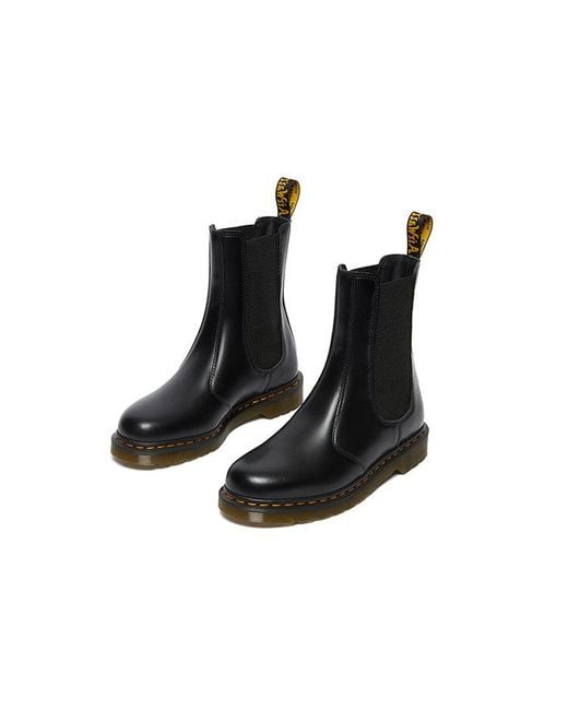 Dr. Martens Black (Wmns) 2976 Hi Smooth Leather Chelsea Boots