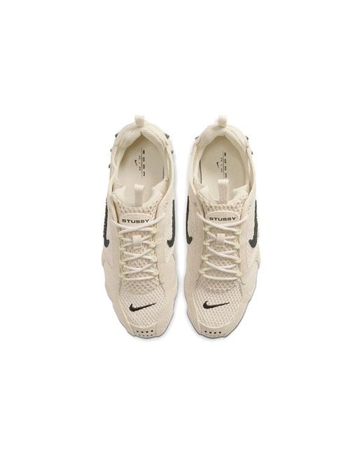 Nike White X Stussy Air Zoom Spiridon Caged 2 'Fossil' for men